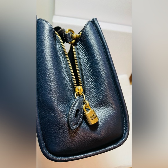 Coach  Navy Blue Leather Handbag - Picture 3 of 7